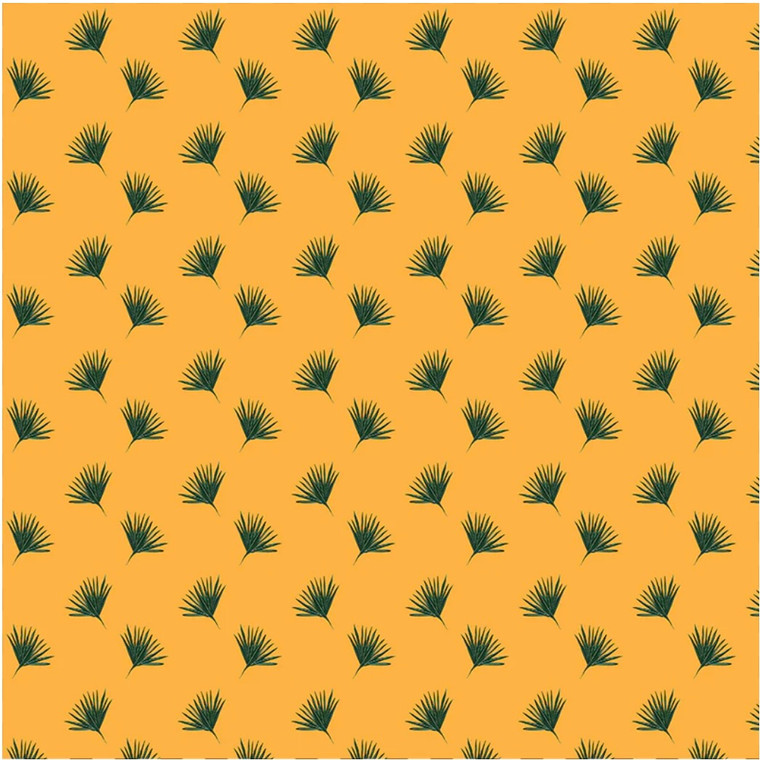 Paintbrush Studios Urban Jungle Exotic Palm Yellow Cotton Fabric By The Yard