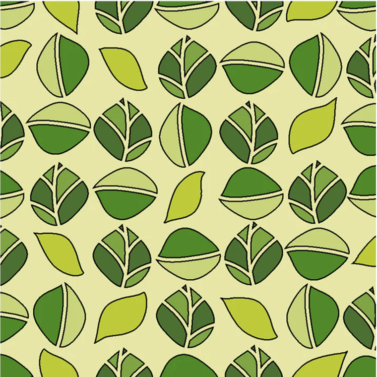 Paintbrush Studios Menagerie Leaves Green Cotton Fabric By The Yard