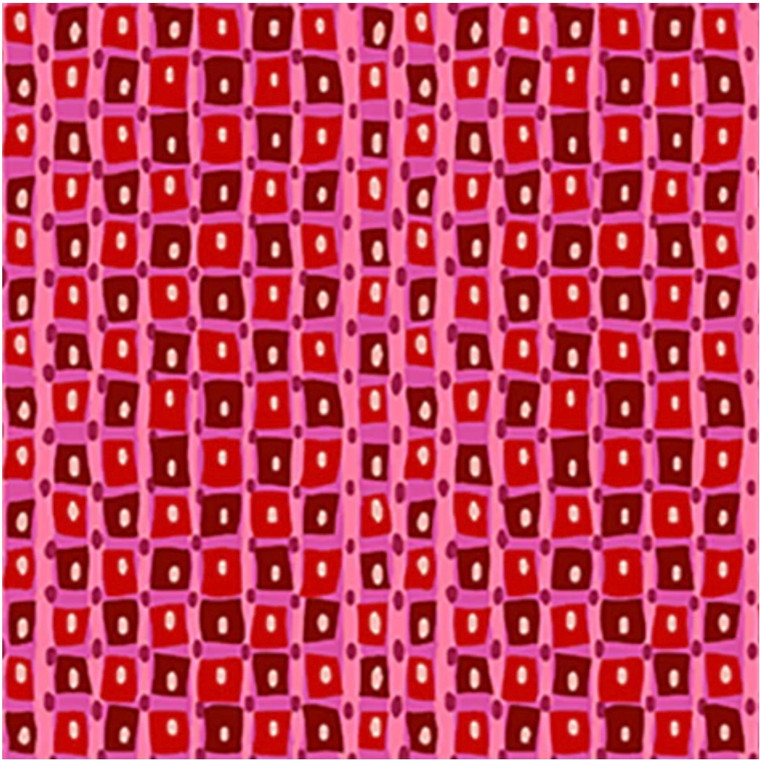 Paintbrush Studios Dianthus Tiny Square Stripe Pink Cotton Fabric By The Yard