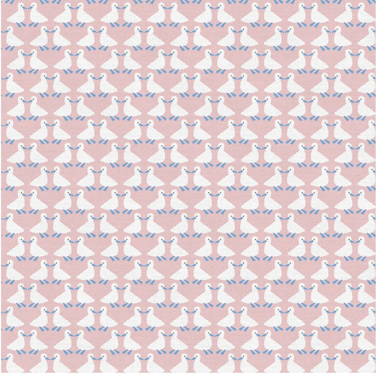 Paintbrush Studios Animal Kingdom Albatross Chick Pink Cotton Fabric By The Yard