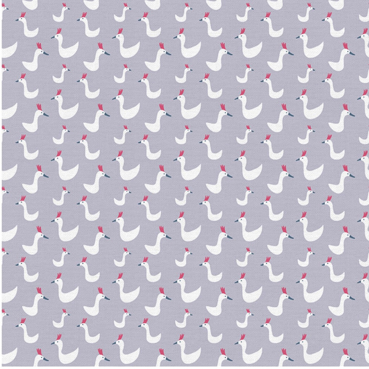 Paintbrush Studios Animal Kingdom Grebe Lt Purple Cotton Fabric By The Yard