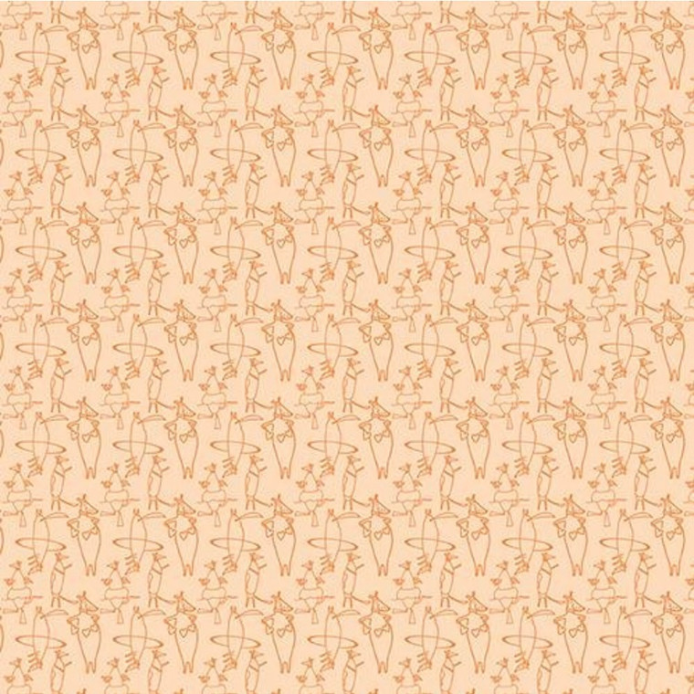 Paintbrush Studios Jump, Ride, Spin Twist & Shout Orange Cotton Fabric By The Yard