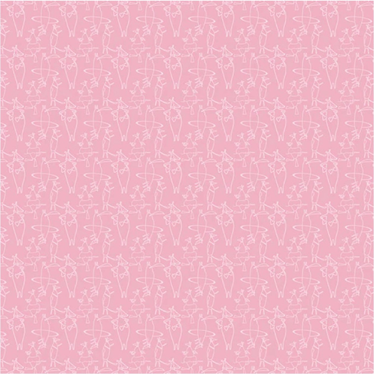 Paintbrush Studios Jump, Ride, Spin Twist & Shout Pink Cotton Fabric By The Yard