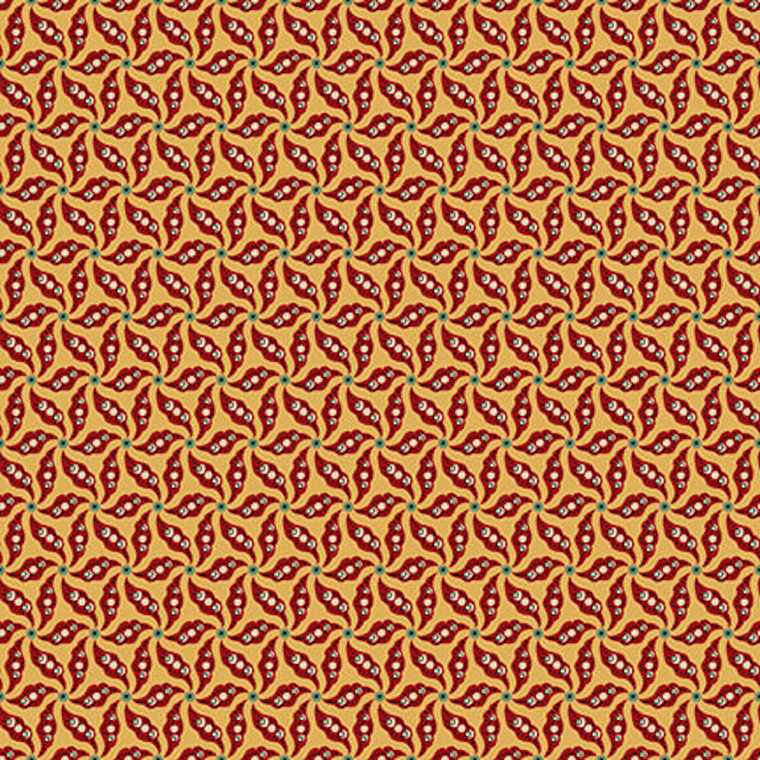 Henry Glass Winter Joy Poinsettia Gold Fabric By The Yard