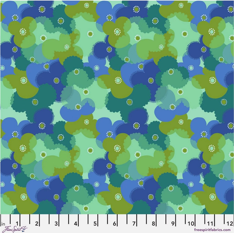 Free Spirit Anna Maria Horner Fluent Disco Sea Cotton Fabric By The Yard Free Spirit Anna Maria Horner Fluent Disco Sea Cotton Fabric By The Yard