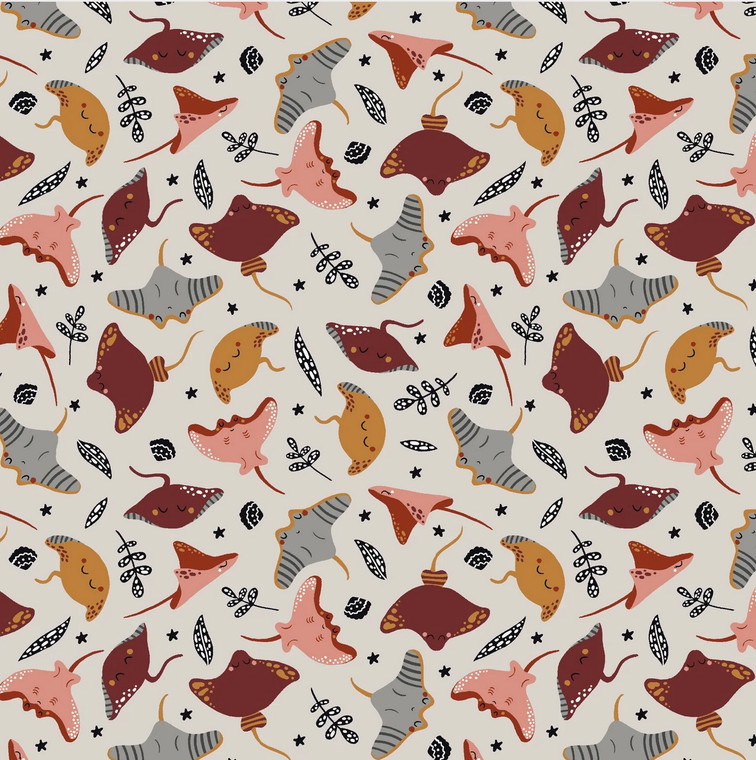 Studio E Water Babies Sting Rays Allover Med Gray Cotton Fabric By Yard Studio E Water Babies Sting Rays Allover Med Gray Cotton Fabric By Yard