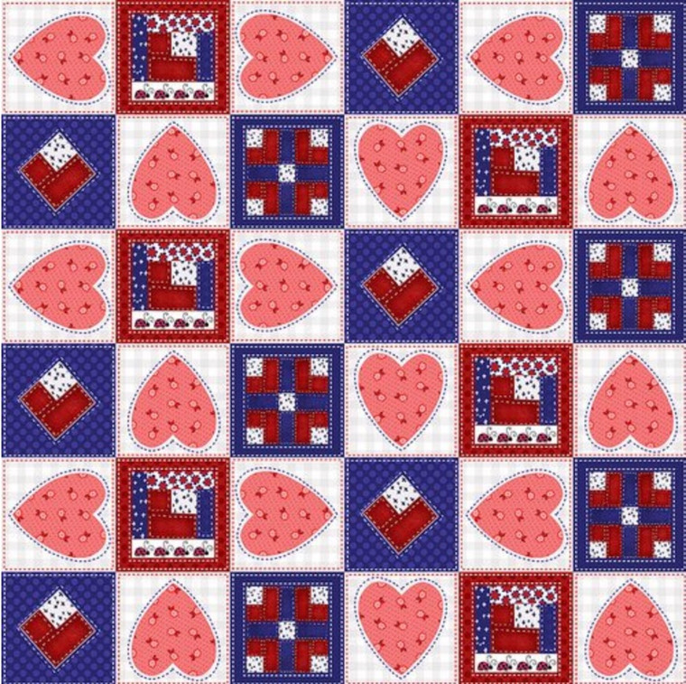 Studio E Sew Tweet Patchwork Multi Cotton Fabric by The Yard Studio E Sew Tweet Patchwork Multi Cotton Fabric by The Yard