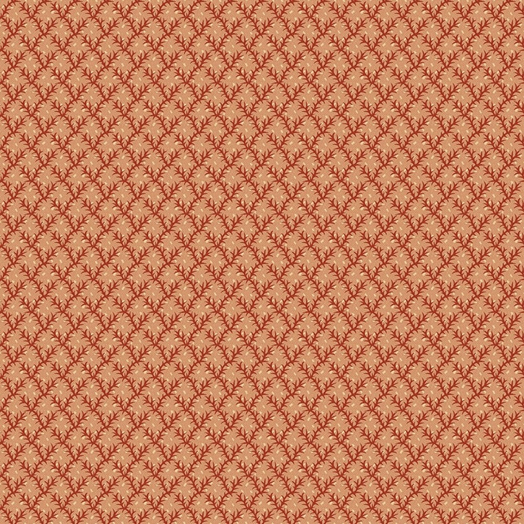 Henry Glass Autumn Spice Floral Bud Red Cotton Fabric By The Yard