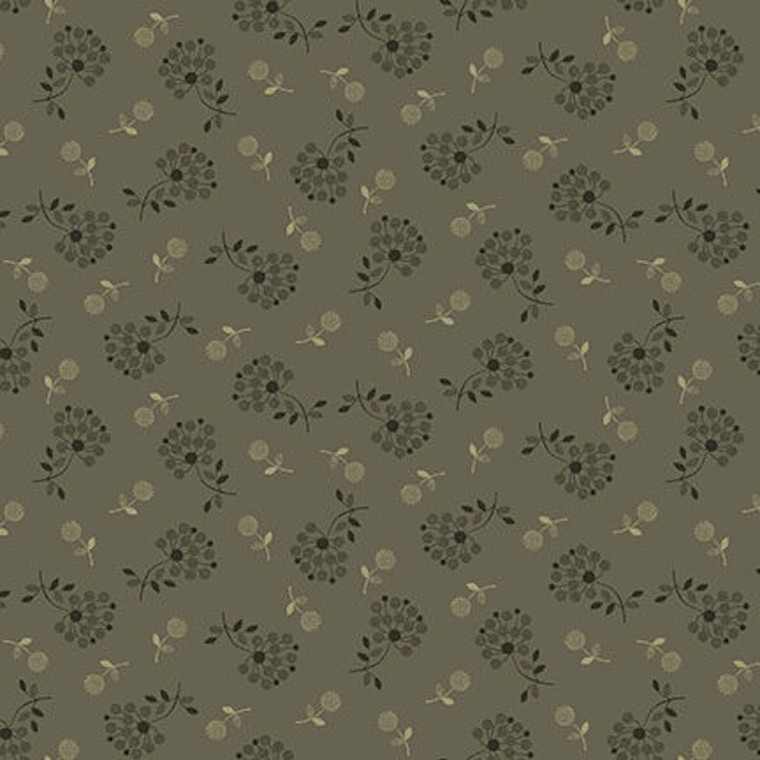 Blank Quilting Garden Club Seed Pod Dk Green Cotton Fabric By The Yard