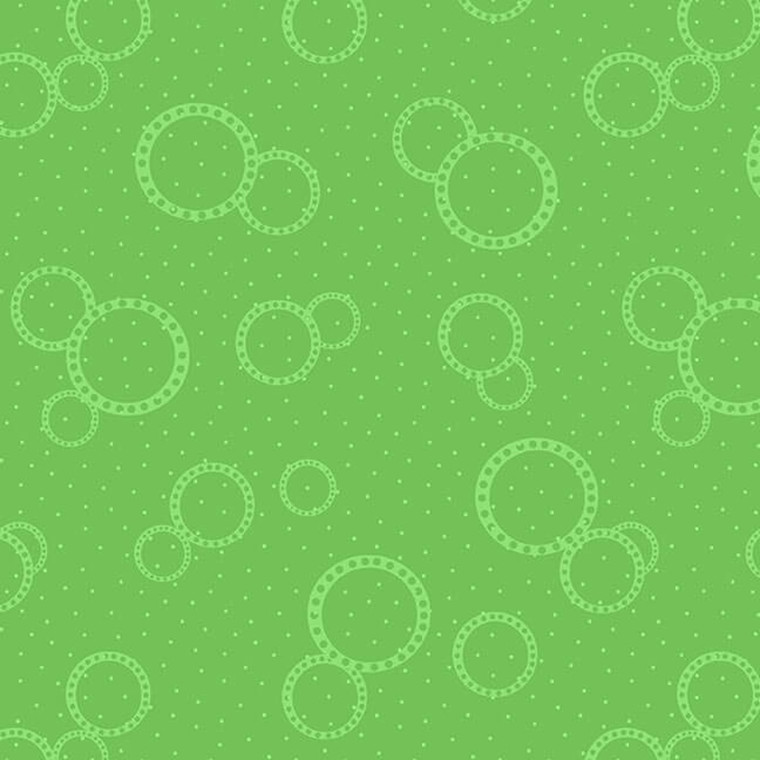 Blank Quilting Flower Power Circles Green Cotton Fabric By The Yard