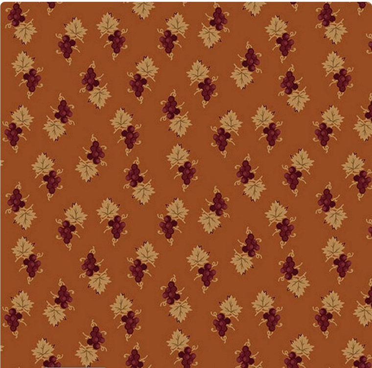 Henry Glass Scraps Of Kindness Grape Clusters Orange Fabric By The Yard Henry Glass Scraps Of Kindness Grape Clusters Orange Fabric By The Yard