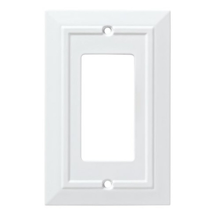 Franklin Brass Classic Architect Single GFCI Decora Wall Plate Pure White 4 Pack