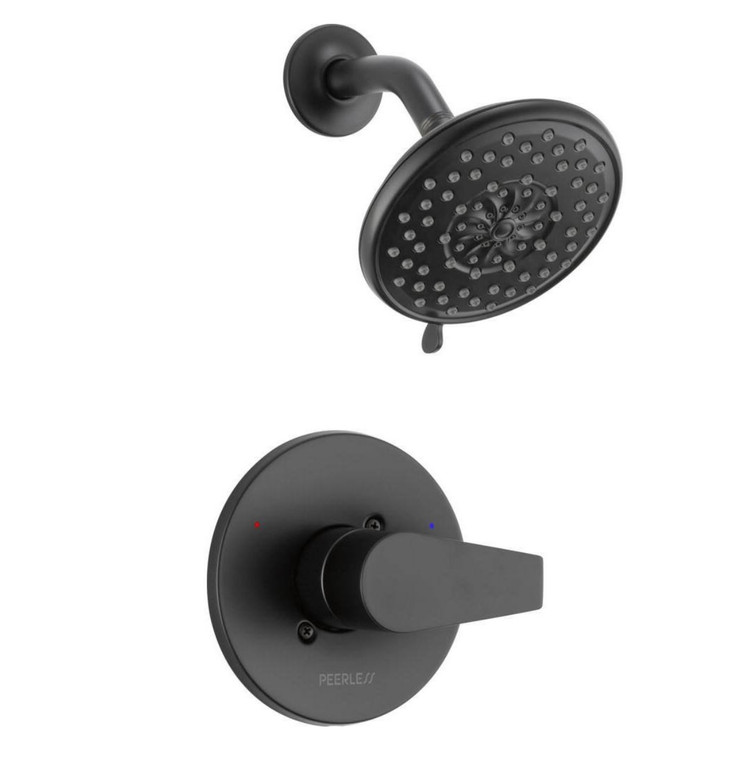 Peerless PTT14219-BL-R Xander Matte Black 1-Handle Shower Trim Kit (Valve Not Included)