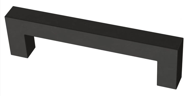 Franklin Brass Simple Modern Square Pull 3 3/4" Matte Black Cabinet Pull 10 Pack