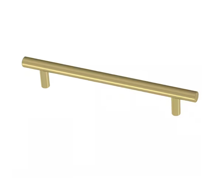 Franklin Brass 5 1/16" Satin Gold Simple Round Bar Cabinet & Drawer Pull 30 Pack