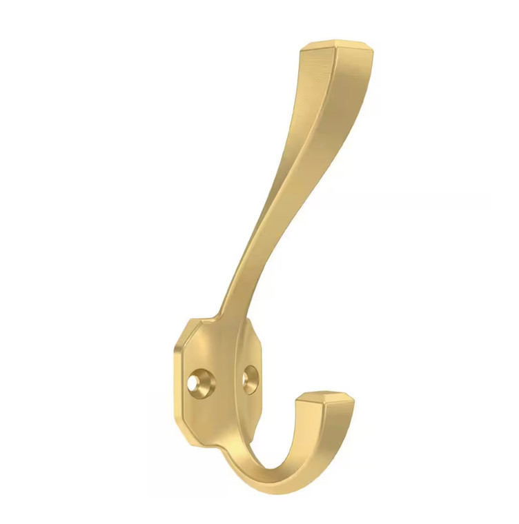 Franklin Brass B47254K-117 Napier 4 3/4" Coat Hook Brushed Brass 4 Pack