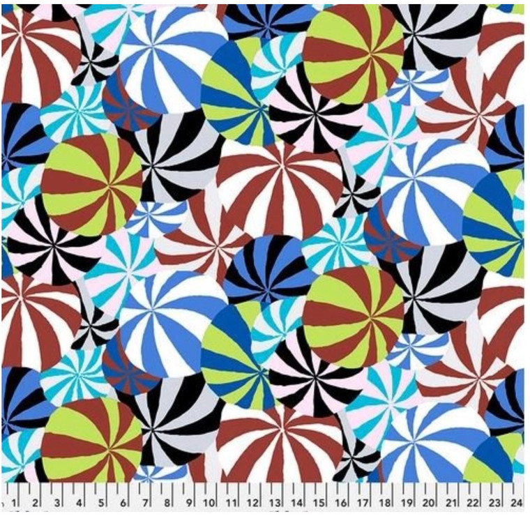 Free Spirit Kaffe Fassett Beach Balls Neutral Cotton Fabric By The Yard