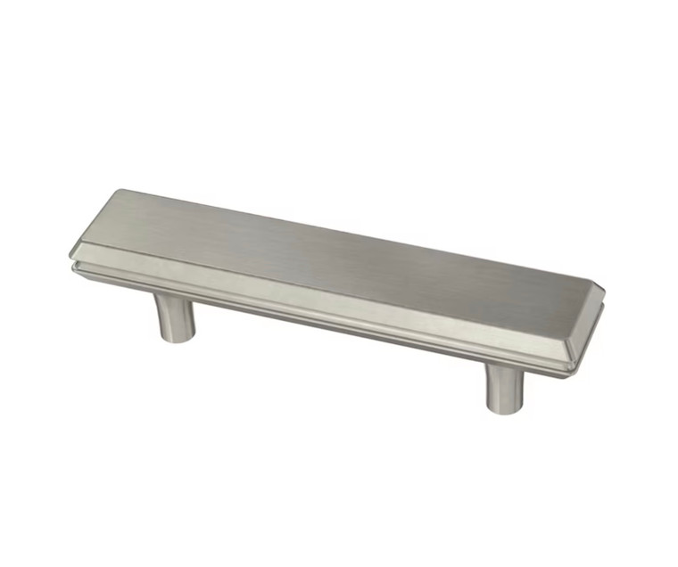 Brainerd P39939W-SN 3" Engraved Edge Cabinet Drawer Pull Satin Nickel Finish
