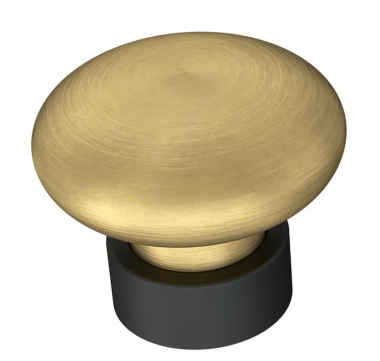 Liberty P42224W-370 1 3/8" Casual Dual Finish Cabinet Knob Black & Brushed Brass