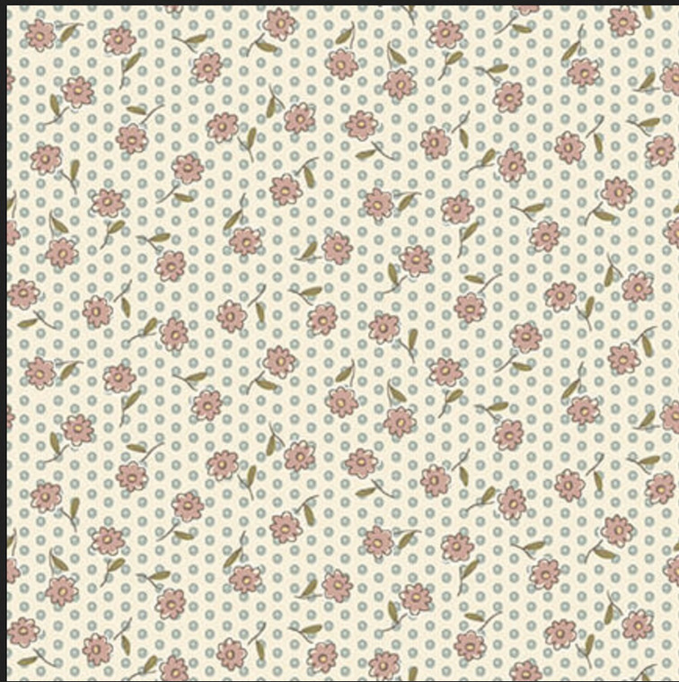 Henry Glass My Neighborhood Posey Dot Beige Fabric By The Yard