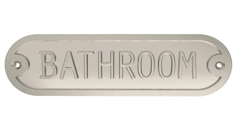 Franklin Brass HHIDPB-SN  Metal Bathroom Door Plaque Satin Nickel