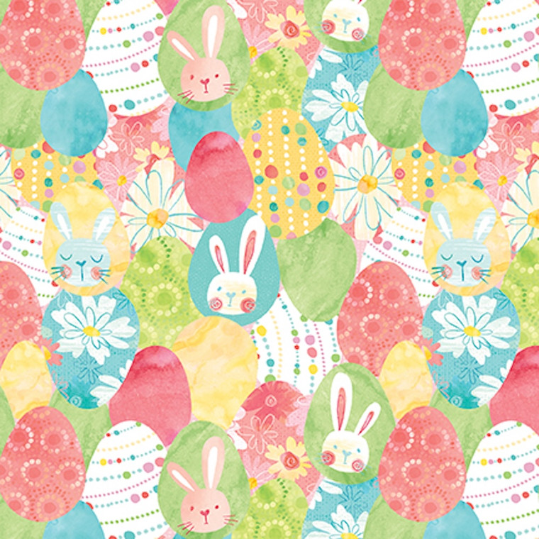 Blank Quilting I'm All Ears Easter Eggs Cotton Fabric By Yard