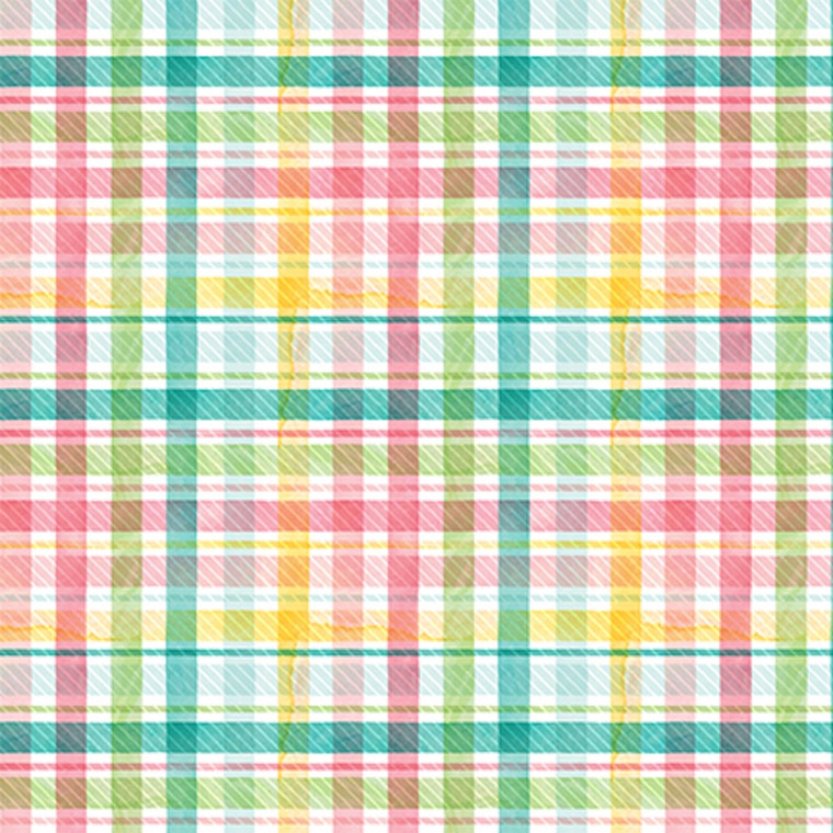 Blank Quilting I'm All Ears Easter Plaid Pastel Cotton Fabric By Yard