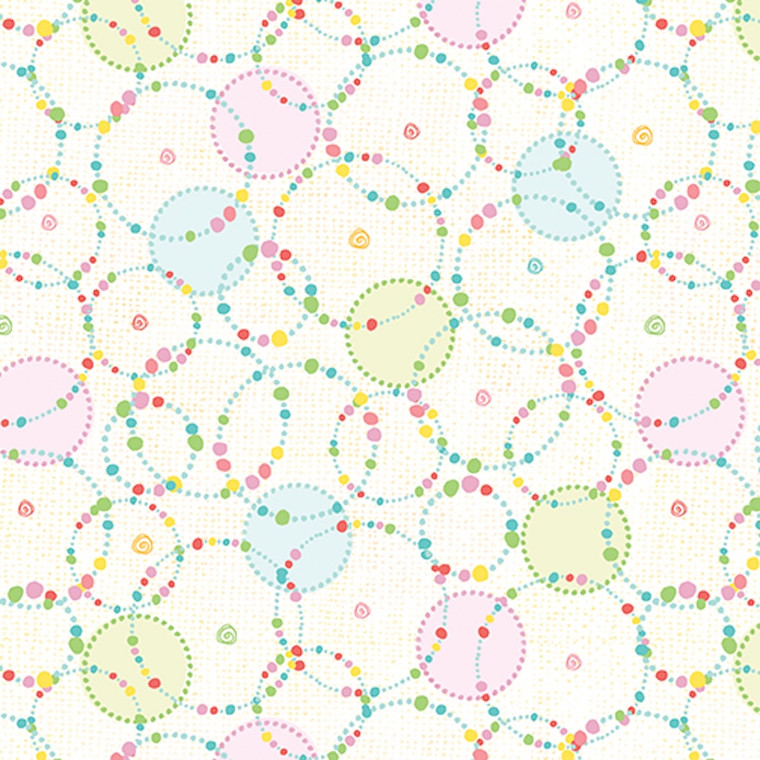 Blank Quilting I'm All Ears Easter Circles Pastel Cotton Fabric By Yard