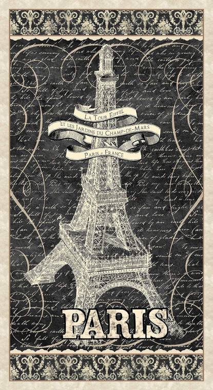 Blank Quilting Paris Nights Eiffel Tower 24" Panel Cotton Fabric By The Panel