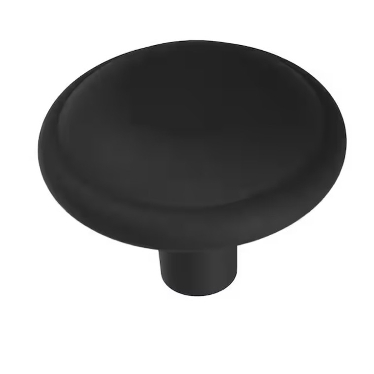 Liberty P11775C-FB 1 3/16" Domed Top Round Cabinet Knob Matte Black