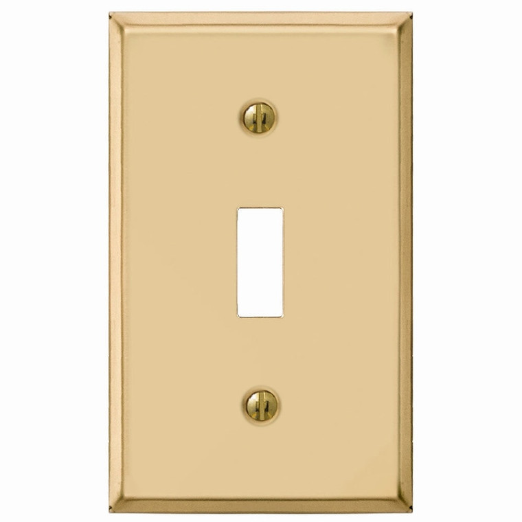 Amerelle Edwardian Single Switch Wall Plate Cover Polished Brass Finish