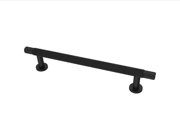 Liberty P44633C-FB 5 1/16" Knurled Bar Cabinet & Drawer Pull Matte Black