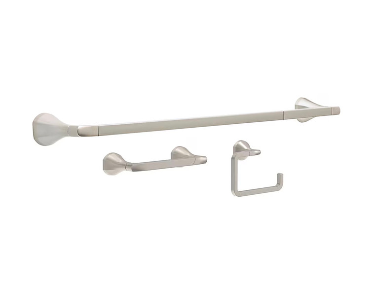 Delta Arcadia 3 Piece Bath Hardware Set Brushed Nickel Finish