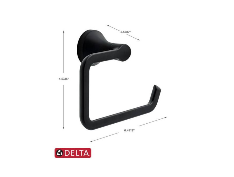 Delta Caffery Bath Towel Ring Matte Black Finish