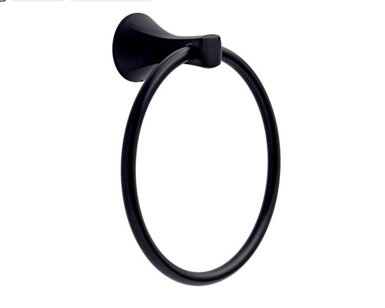 Delta Dallace Bath Towel Ring Matte Black Finish