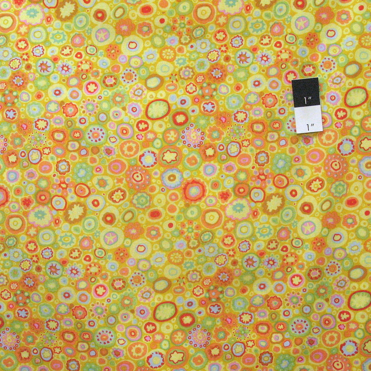Kaffe Fassett GP20 Paperweight Yellow Cotton Fabric By Yd