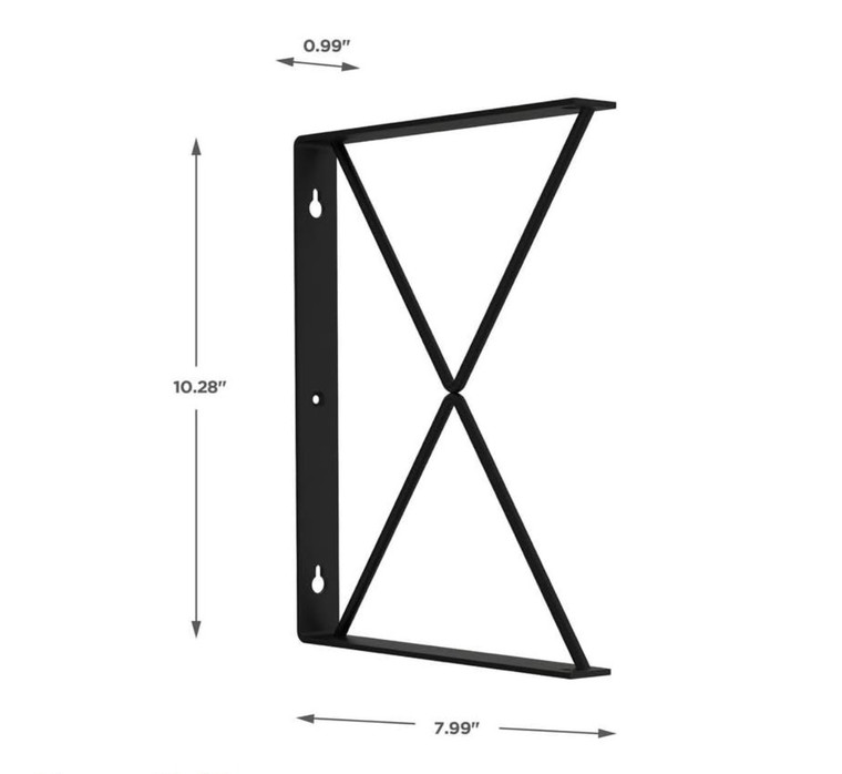 Liberty S44846Z-FB 8" Matte Black Wireframe Decorative Shelf Bracket 2-Pack