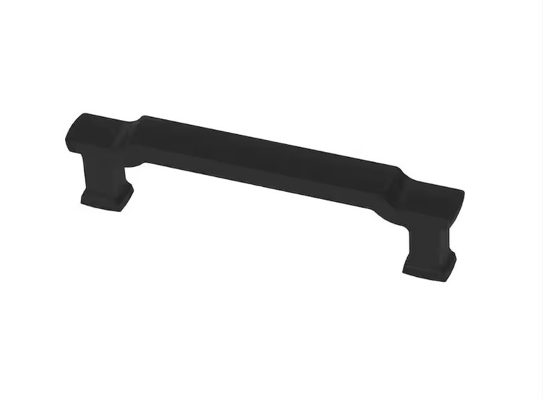 Liberty P46210C-FB3 3/4" Scalloped Footing Cabinet Pull Matte Black Finish