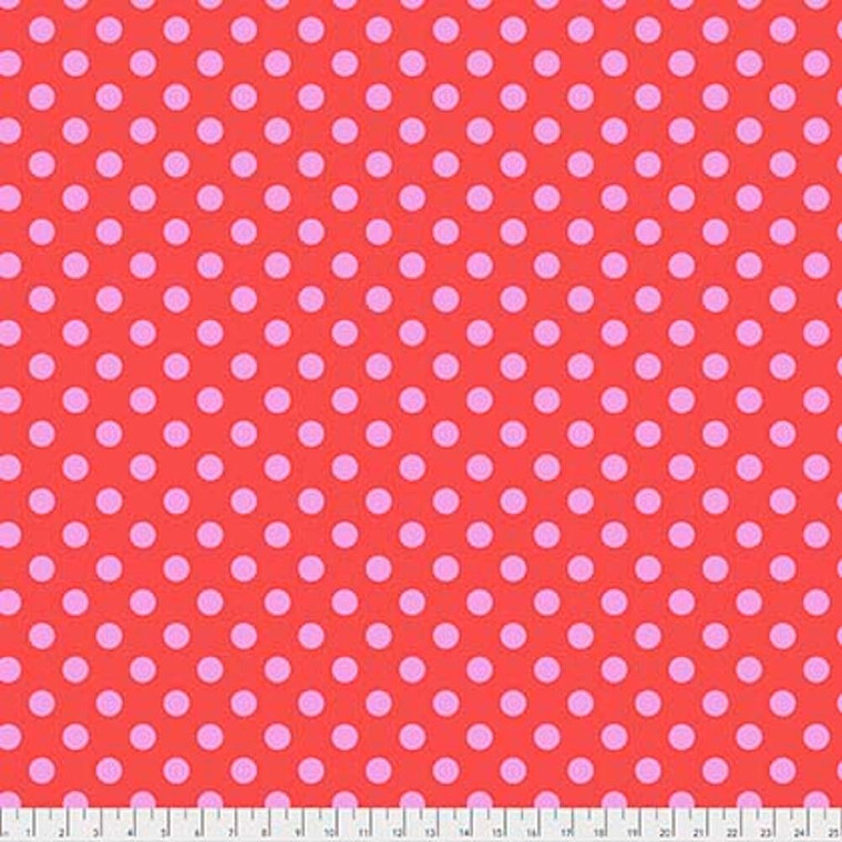Tula Pink PWTP118 All Stars Pom Poms Poppy Cotton Fabric By Yard