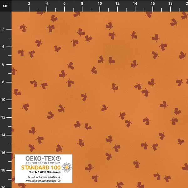 Stof European Quilting Colour Rhythm Butterfly Flowers Yellow Fabric By Yd