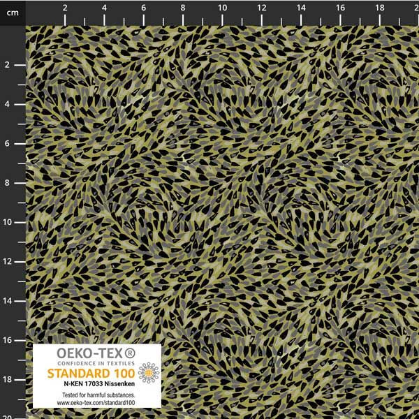 Stof European Quilting Fillippa's Line Oblong & Dots Ocher Fabric By Yd