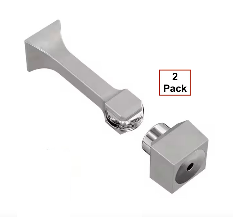 Franklin Brass 3" Classic Edge Magnetic Doorstop Matte Nickel 2 Pack