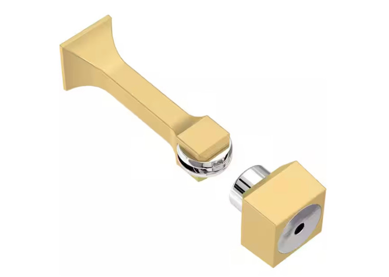 Franklin Brass 3" Classic Edge Magnetic Doorstop Modern Gold 2 Pack
