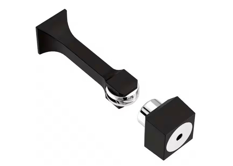 Franklin Brass 3" Classic Edge Magnetic Doorstop Matte Black 2 Pack