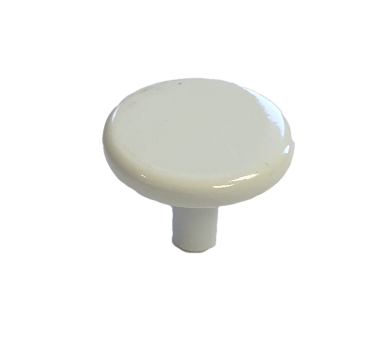 Liberty 085-03-0282 1 1/8" White Round Cabinet & Drawer Knob