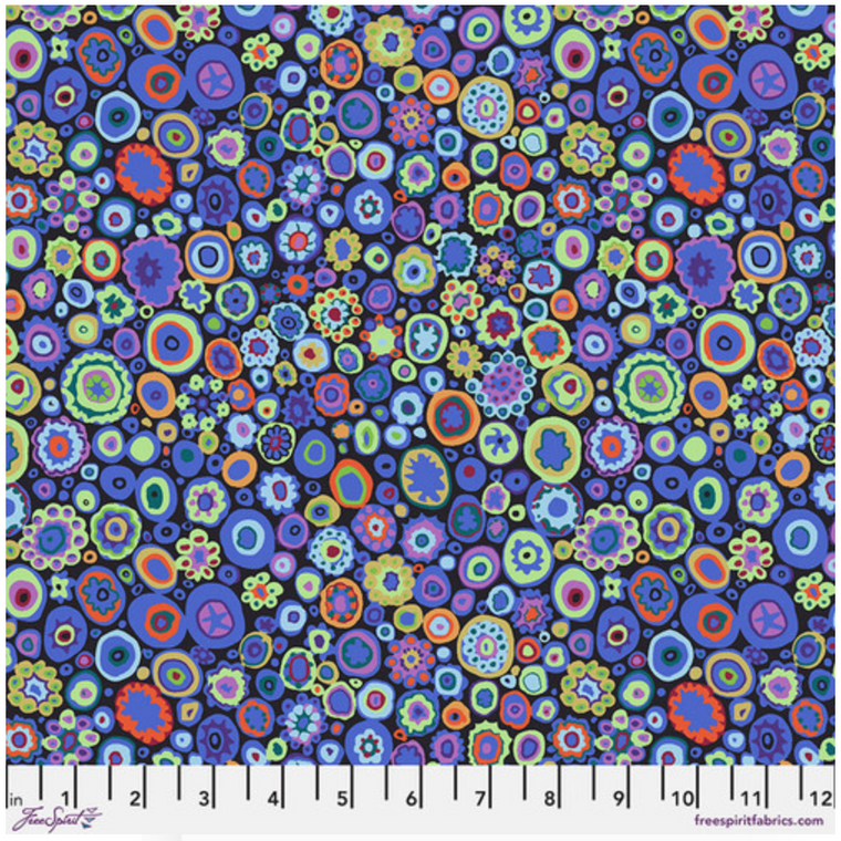 Free Spirit Kaffe Fassett Paperweight Cobalt Cotton Fabric by The Yard