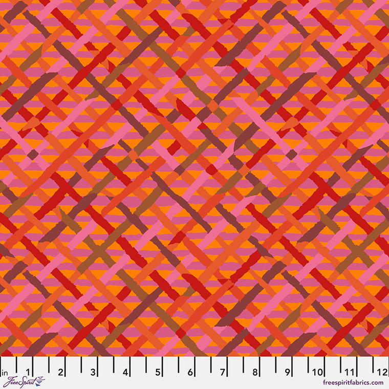 Free Spirit Brandon Mably Mad Plaid Red Quilting Cotton Fabric By Yard