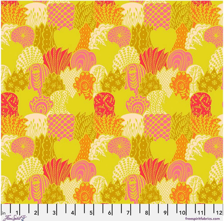 Free Spirit Anna Maria Horner Brave Scales Mango Cotton Fabric By The Yard