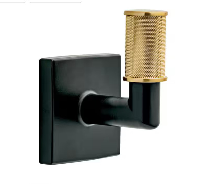 Delta AVE35-MCZ Averland Bath Towel & Robe Hook Matte Black & Champagne Bronze Finish