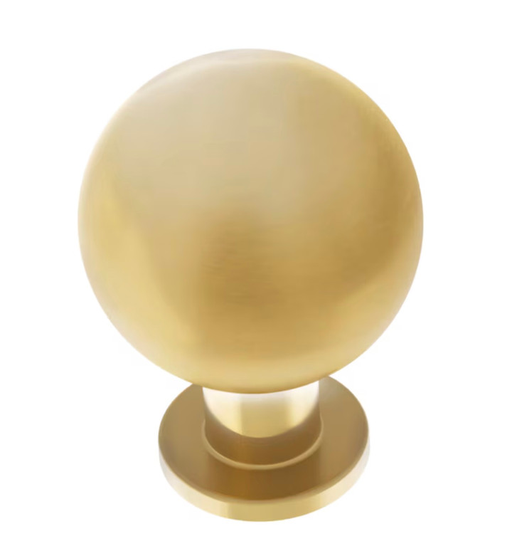 Allen + Roth 1 1/8" Brushed Brass Orin Cabinet Drawer Knob
